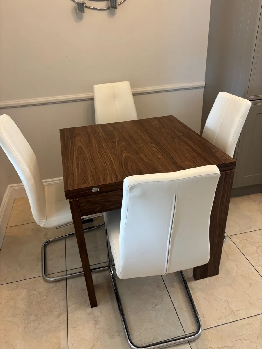 Compact/Extendible  Dining table & 4 chairs - Image 1