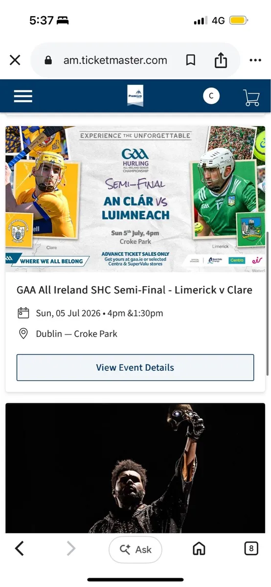 Limerick Vs Clare premium Tickets - Image 1