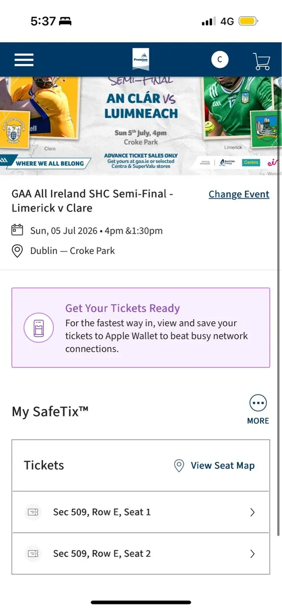 Limerick Vs Clare premium Tickets - Image 2