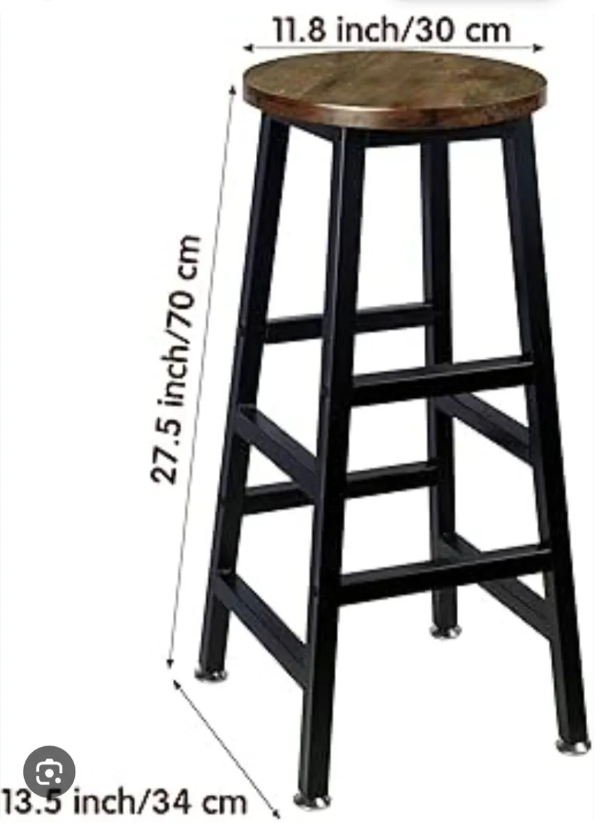 2 stools wooden stool - Image 4