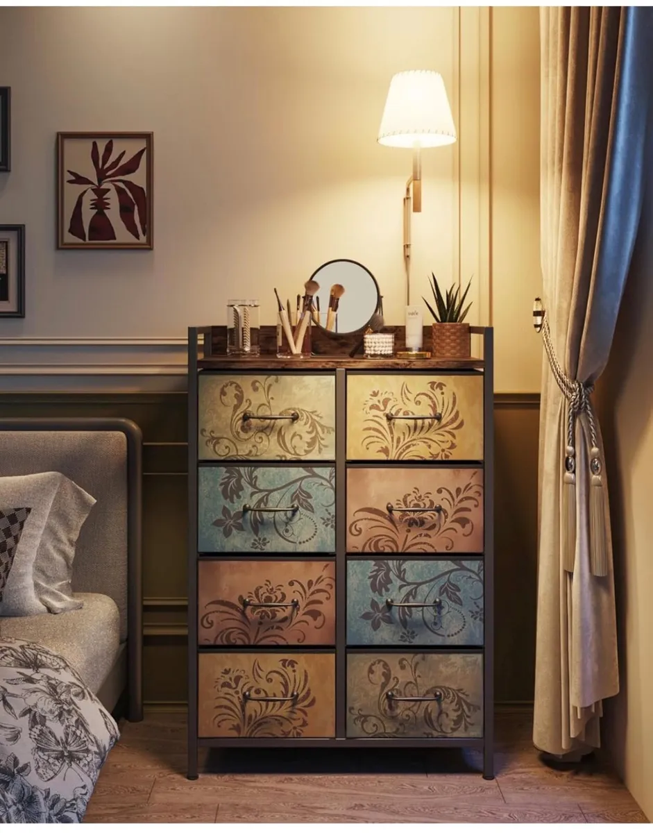 Chest of Drawers, 8 Fabric Drawers Dresser Cabinet - Image 2