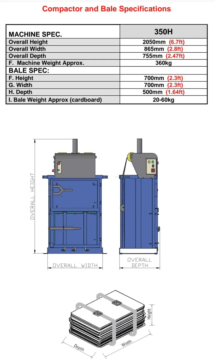 Cardboard plastic baler compactor - Image 3