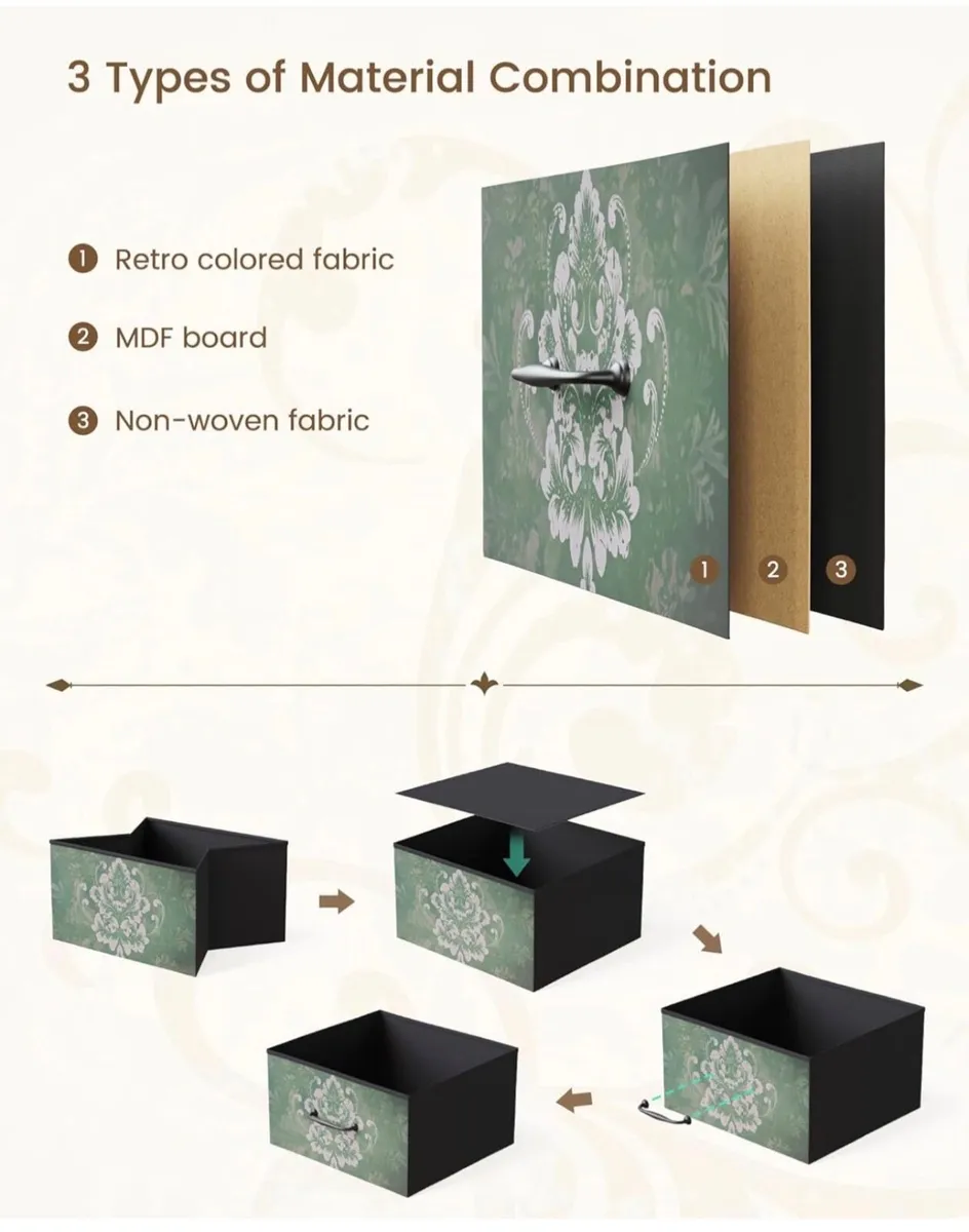 Chest of Drawers, 6 Fabric Drawers Dresser Cabinet - Image 3