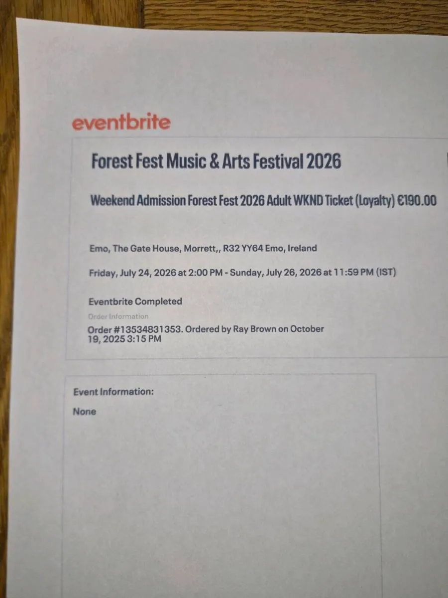 Forest Fest 2 Weekend and Campervan tickets - Image 2