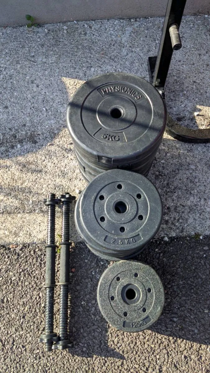 USF WEIGHT BENCH 50KG WEIGHTS BARBELL DUMBBELLS - Image 3