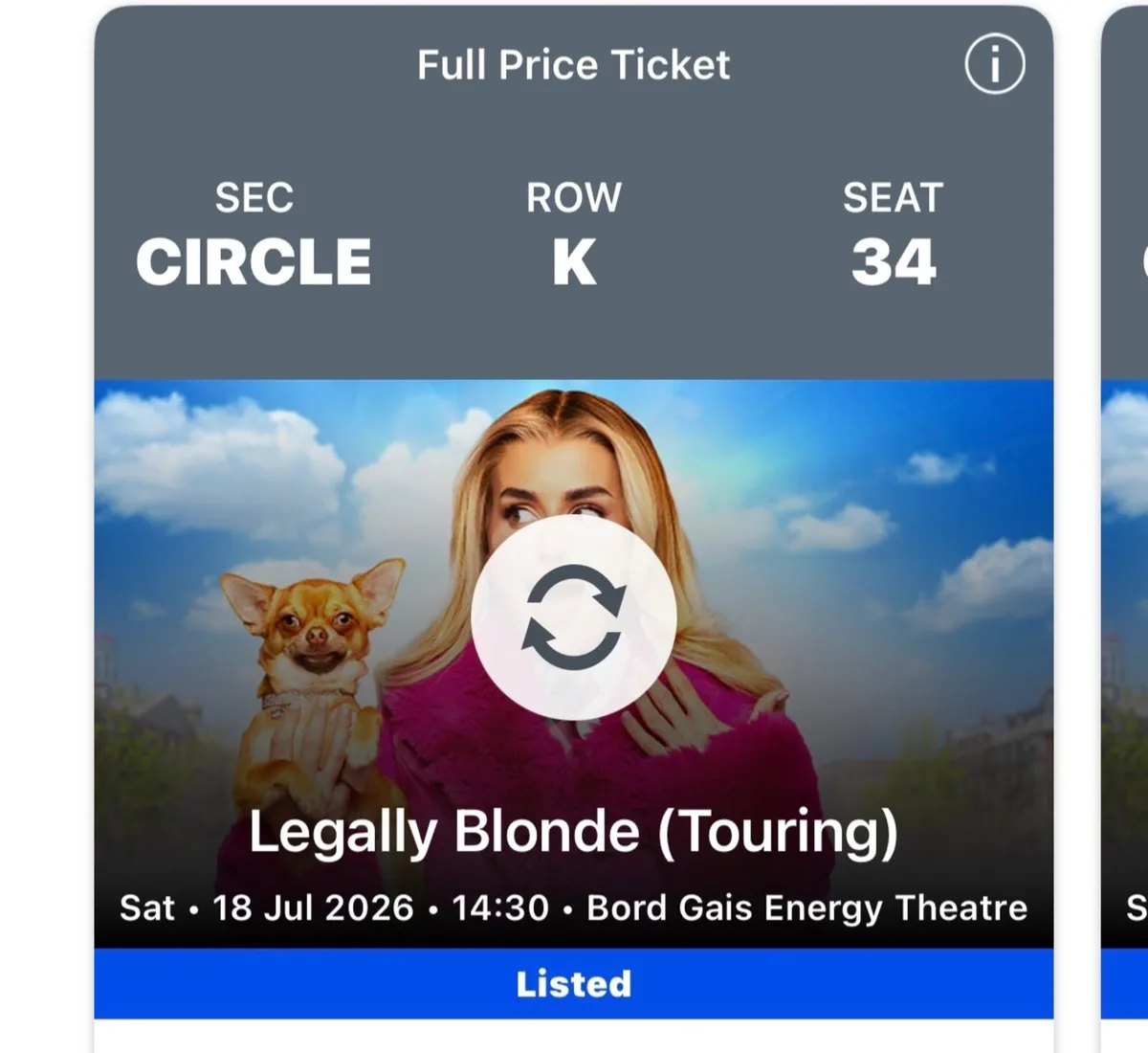 Legally Blonde x 2 tickets - Image 1