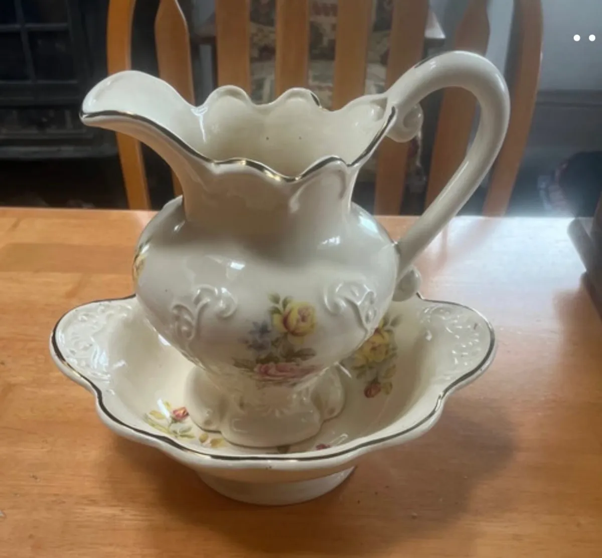 Ornamental Jug and Matching Bowl - Image 1