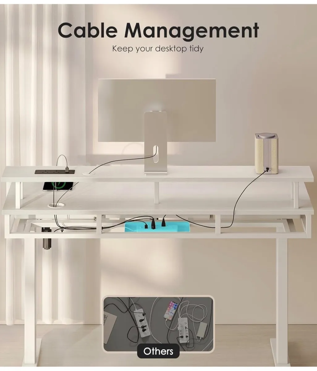 Height Adjustable Desk, 120cm Electric Standing De - Image 4