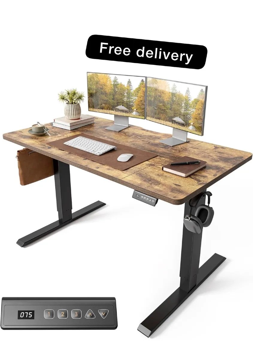 Electric Standing Desk 120 x 60 cm, Height Adjusta - Image 1