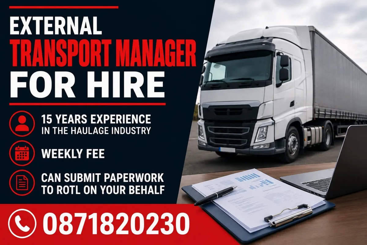 Transport Manager for Hire - Image 1