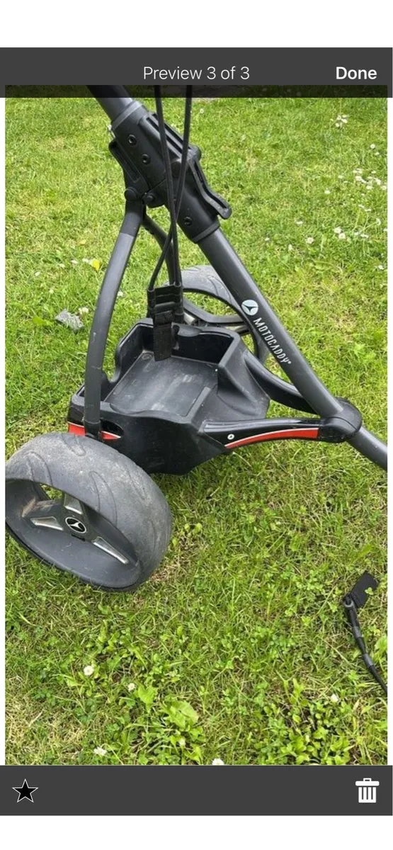 Motocaddy S1 trolley with 18hole lithium battery - Image 1