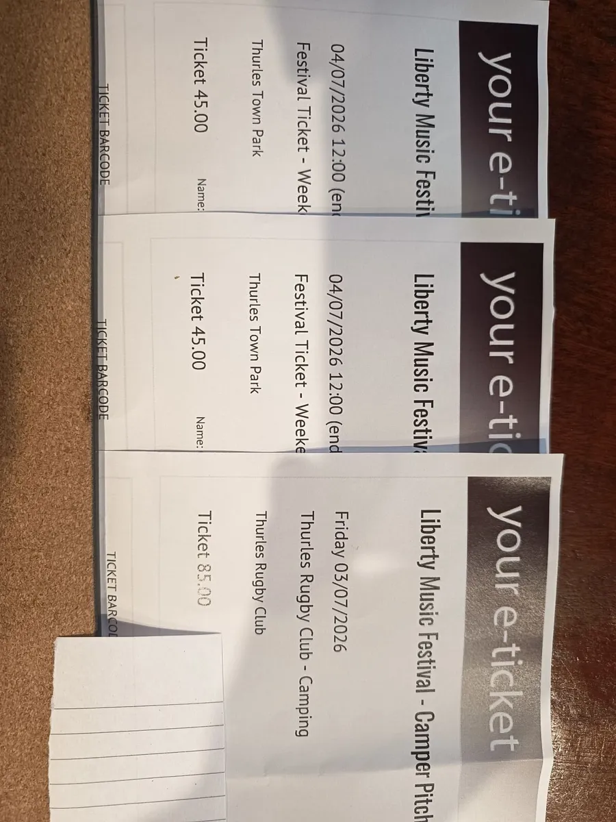 Liberty music festival tickets A& Campervan Pitch - Image 2