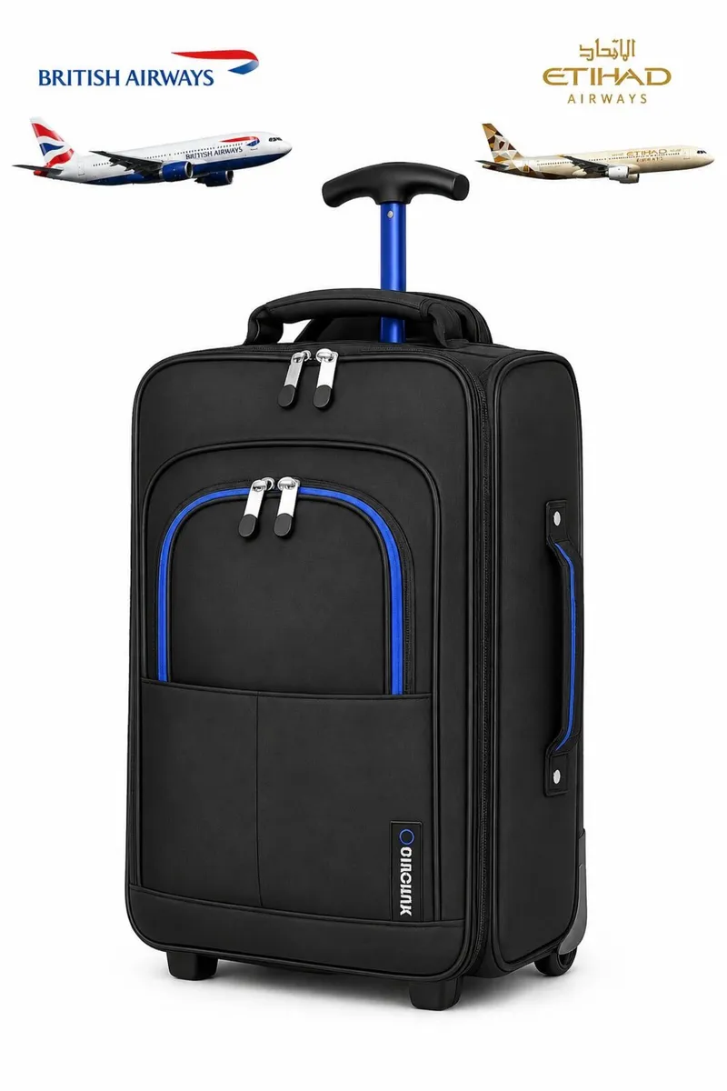 5 Cities Hand Luggage Cabin Bag (55x40x20cm) Navy - Image 3