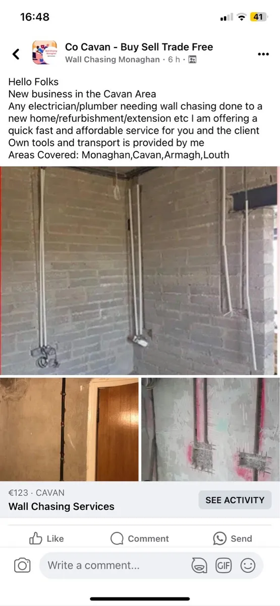 Wall chasing and Plaster Removal - Image 1