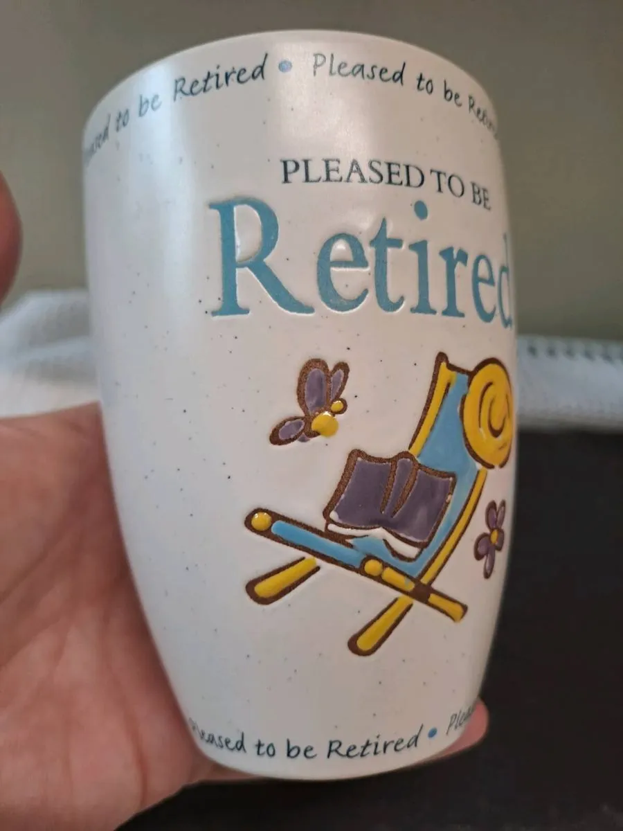 History Herald Pleased to be Retired Stoneware Mug - Image 2