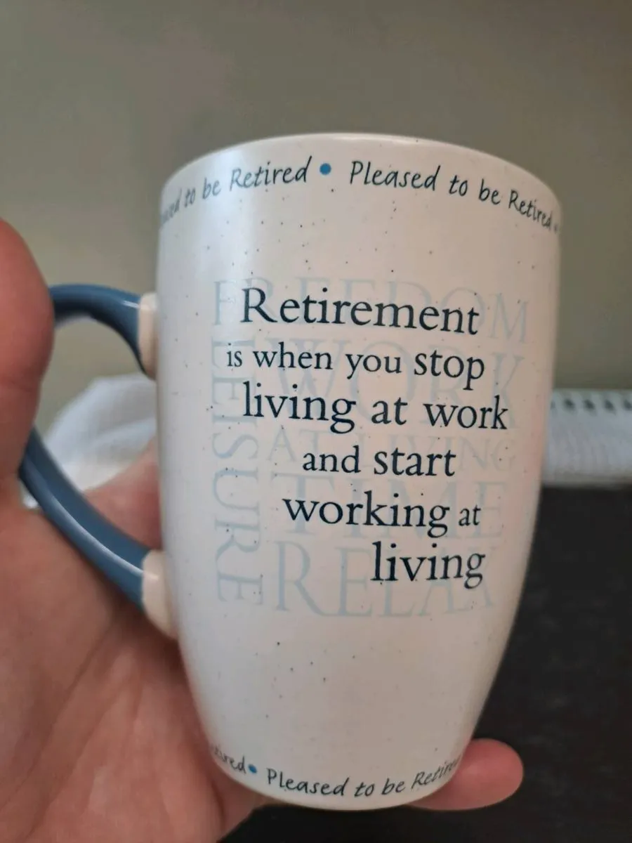 History Herald Pleased to be Retired Stoneware Mug - Image 4