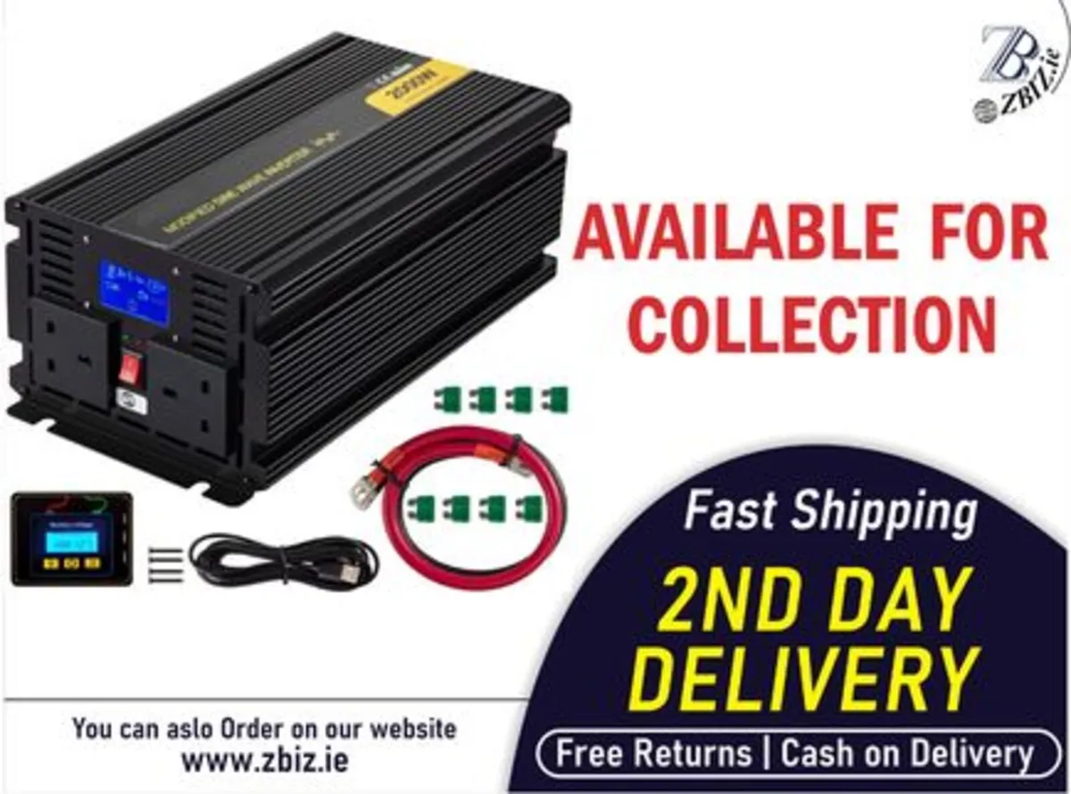 LCD 12V Pure Sine Wave Off Grid Power Inverter - Image 1