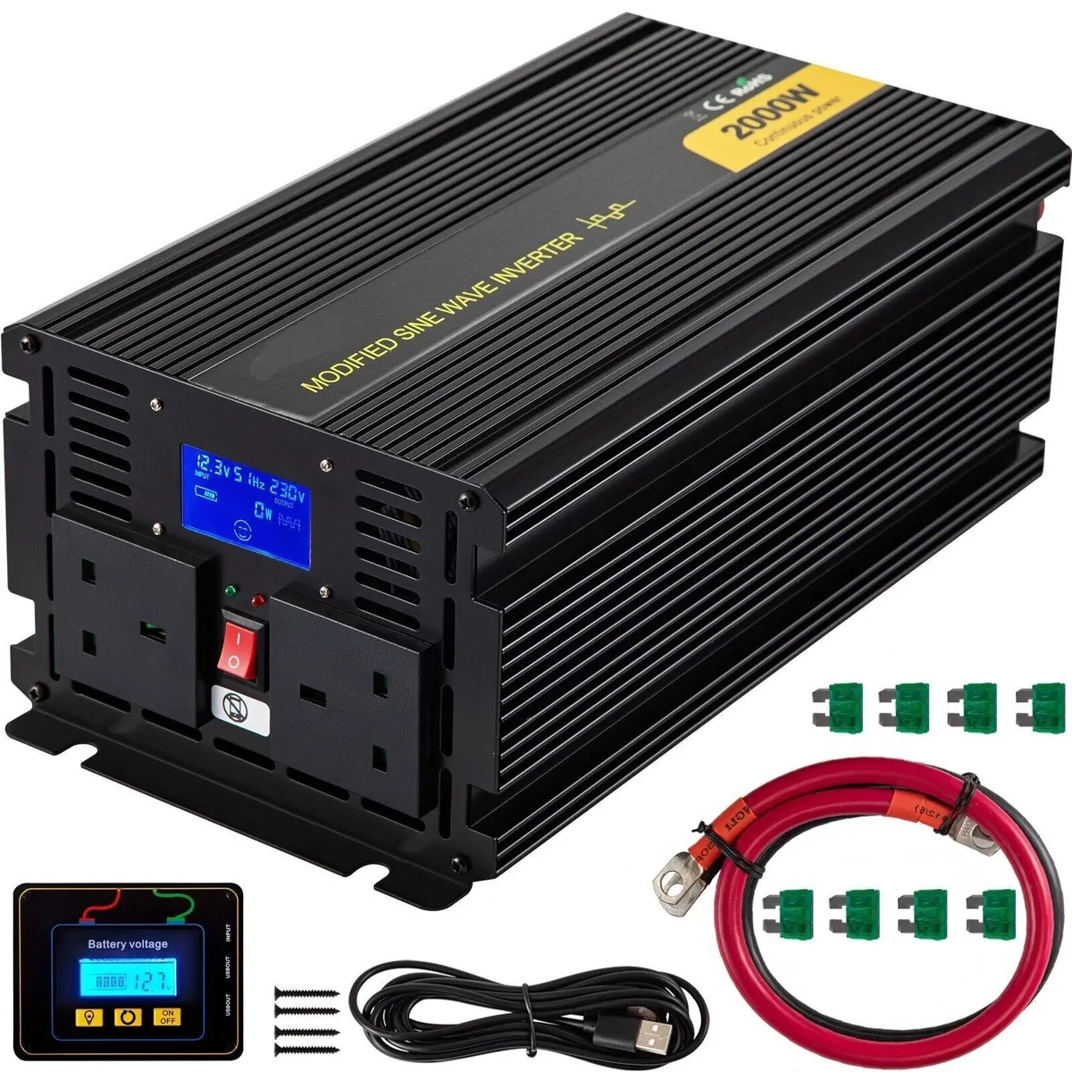 LCD 12V Pure Sine Wave Off Grid Power Inverter - Image 2