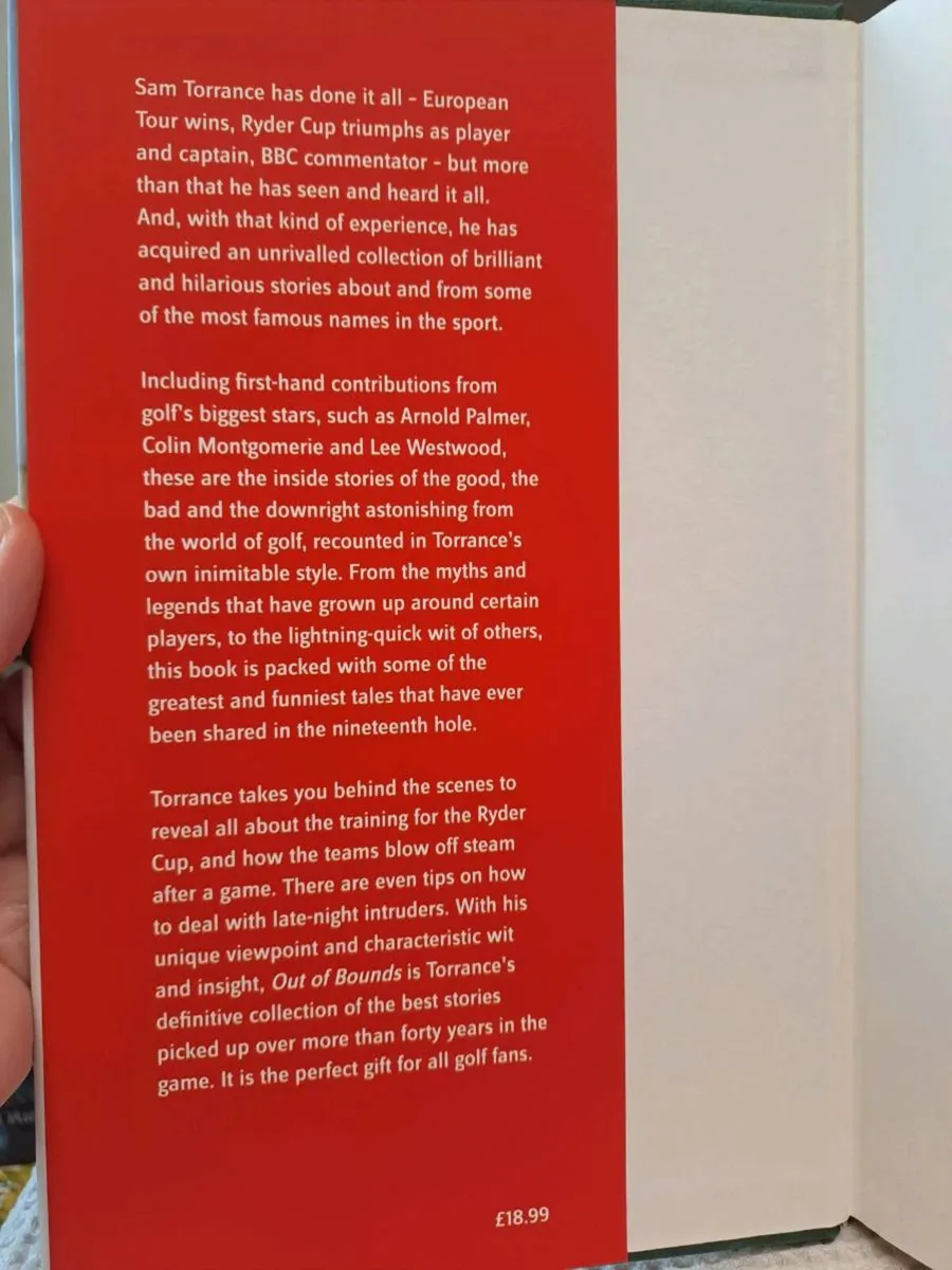 1st ed Sam Torrance – Out of Bounds: - Image 3