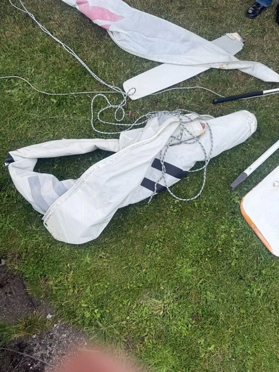 Sails for laser 2 dinghy, tiller , rudder and keel - Image 1