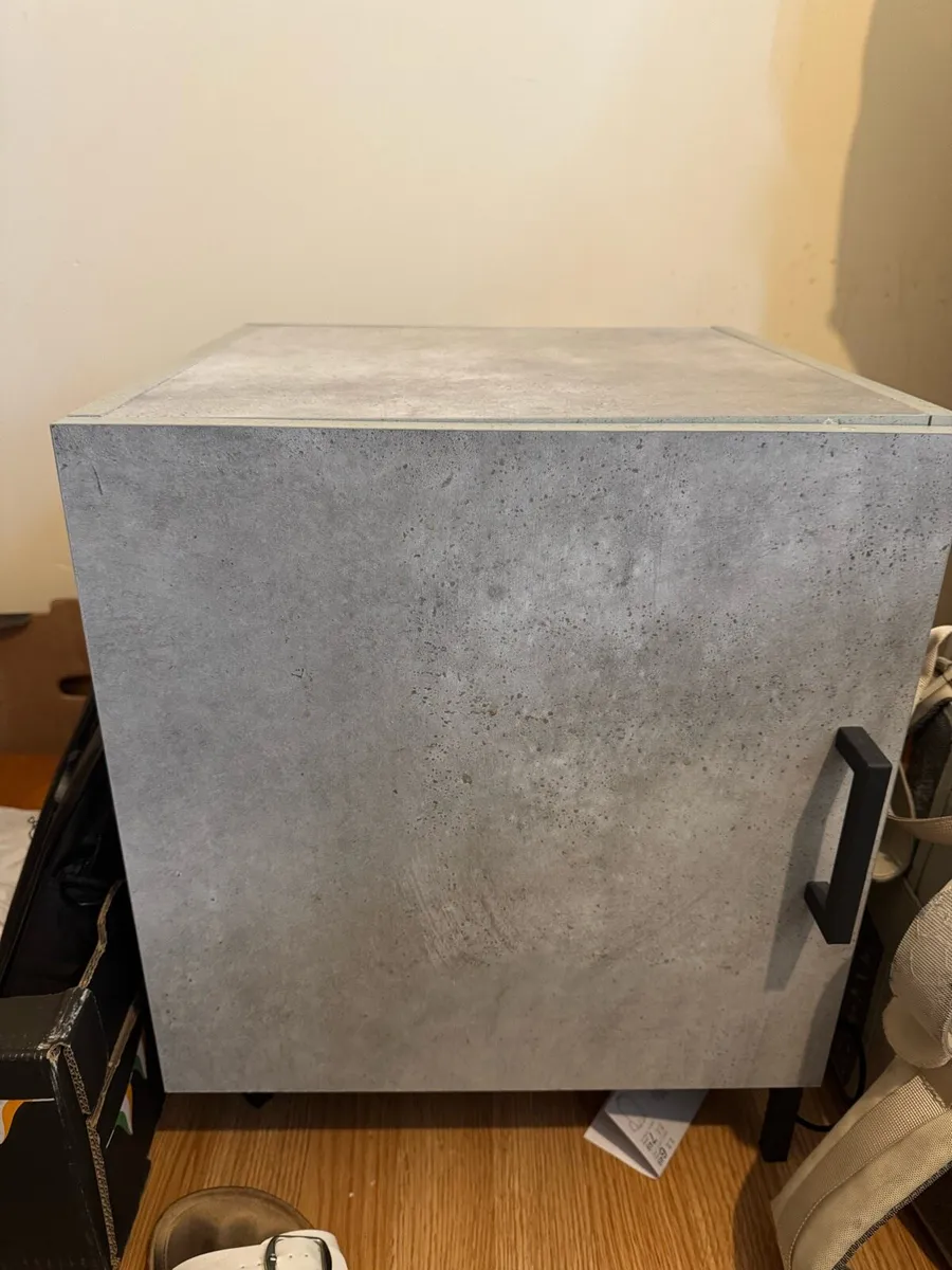 2 Grey bedside cabinet - Image 2