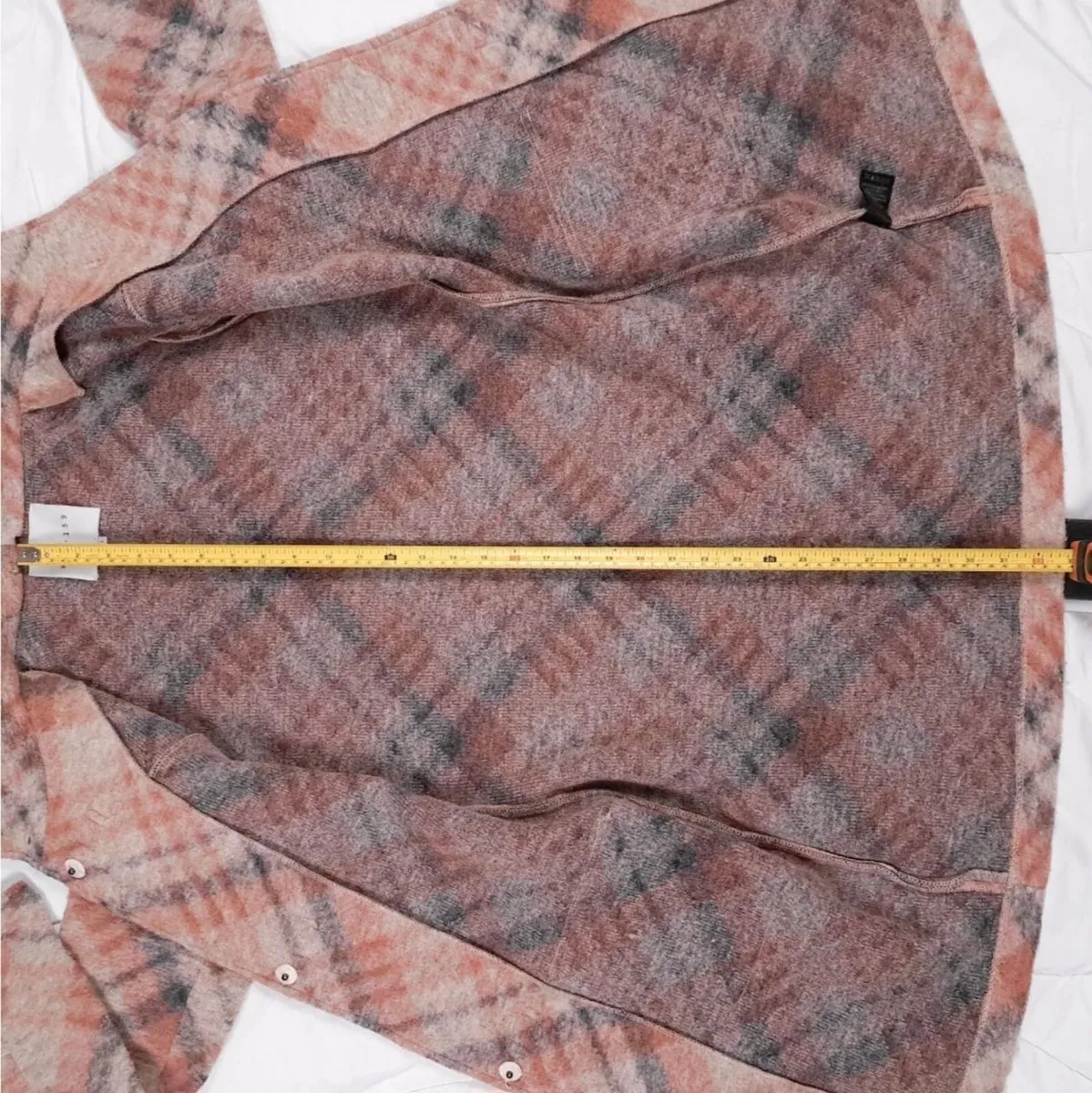 Kew 159 Vintage Orange Plaid Duffle Coat 12UK - Image 3