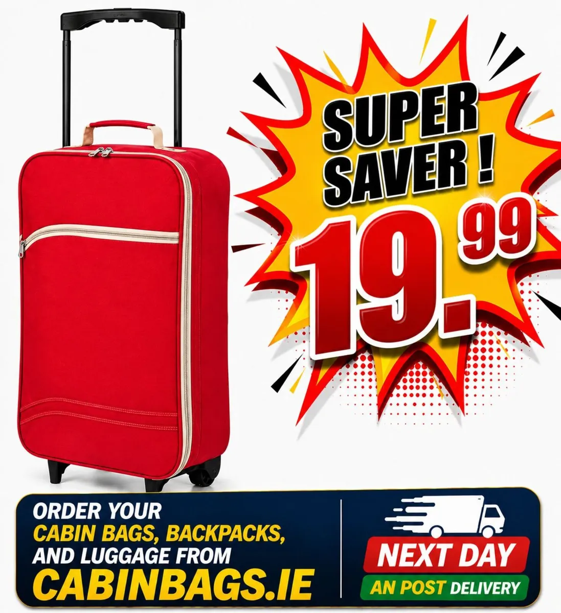 Benzi 55x35x20cm Cabin Bag 1.3 Kg Lime - Image 1