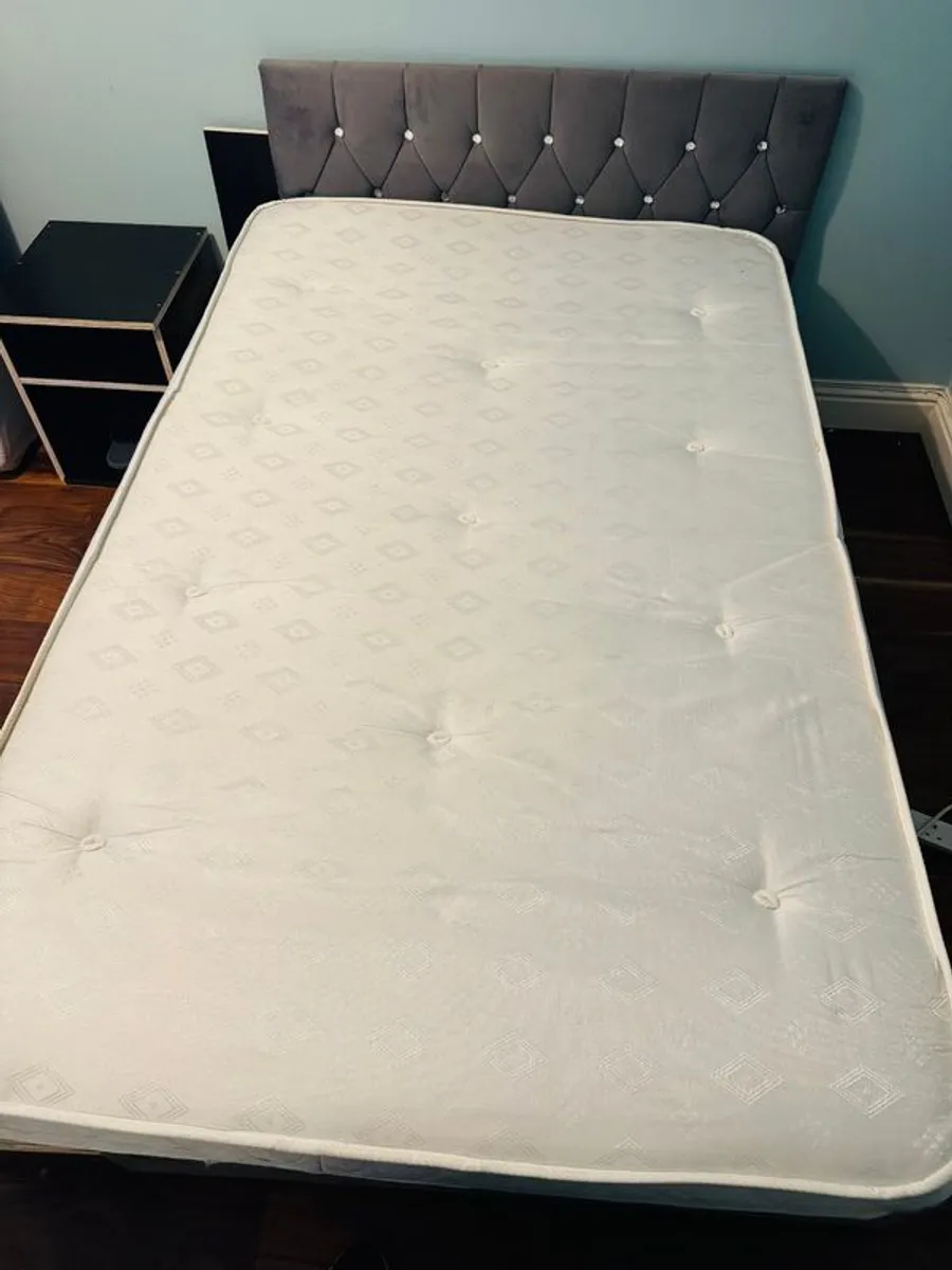 Double Bed with Mattres,Lamp table & 2 Shoes Racks - Image 1