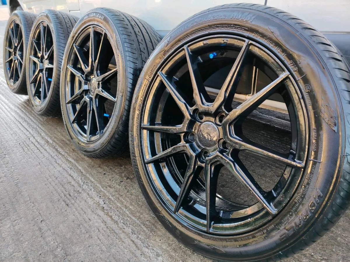 17" 5x112 black alloys for VW, Skoda, Seat, Audi - Image 1