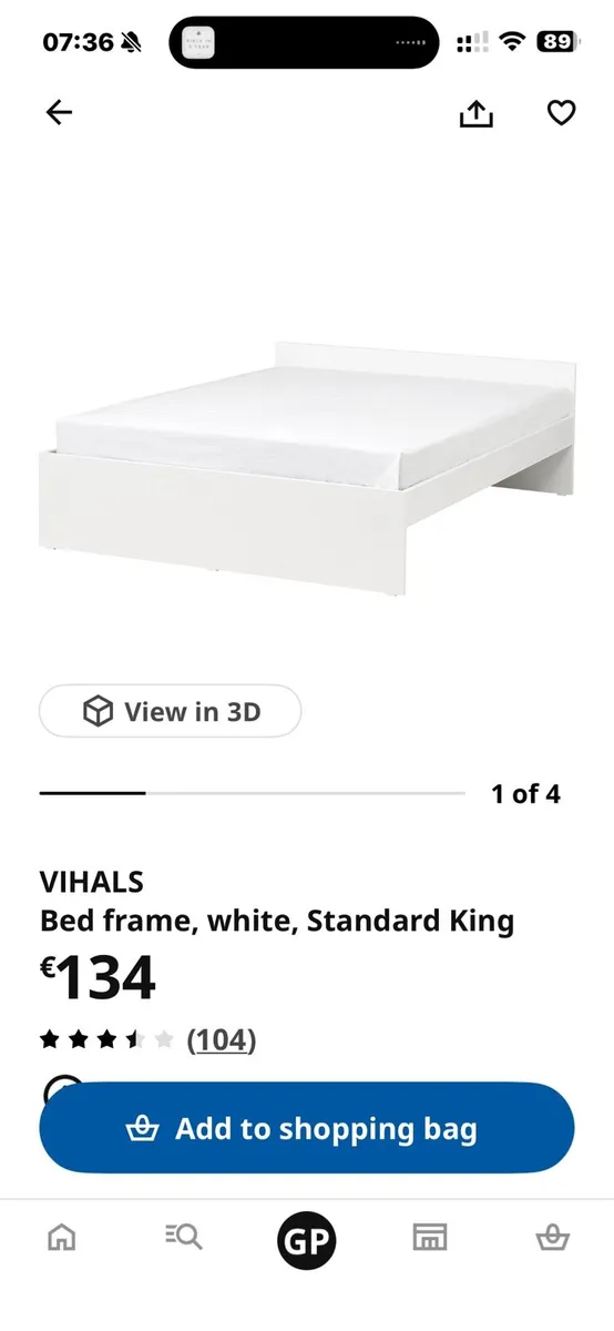 IKEA VIHALS King Bed Frame with Mattres - Image 2
