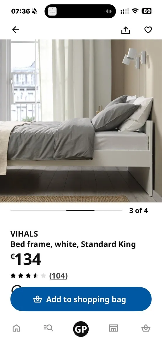 IKEA VIHALS King Bed Frame with Mattres - Image 4