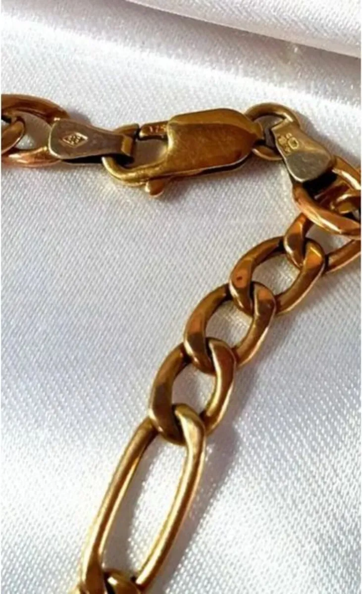 Vintage 9ct Gold 20" Figaro Chain - Image 3