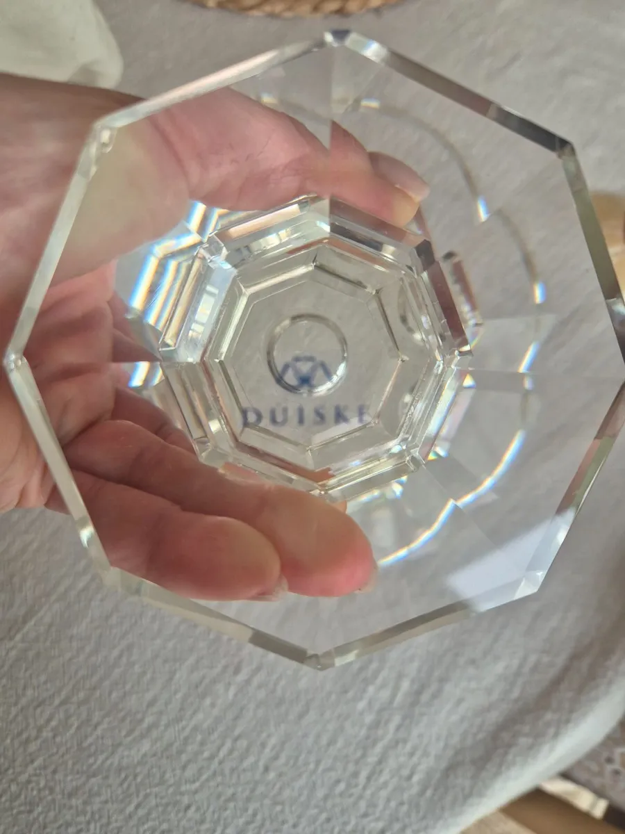 Duiske Crystal Candle Holder and Candle - Image 2