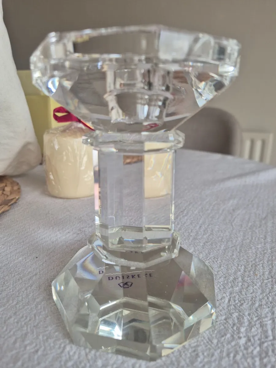 Duiske Crystal Candle Holder and Candle - Image 3