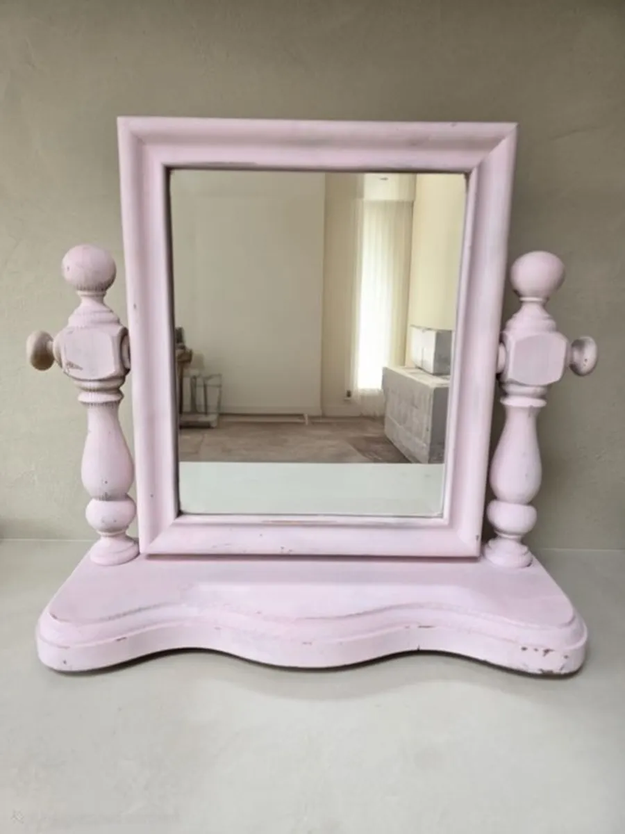 Upcycled, Distressed, Dressing Table Mirror - Image 1