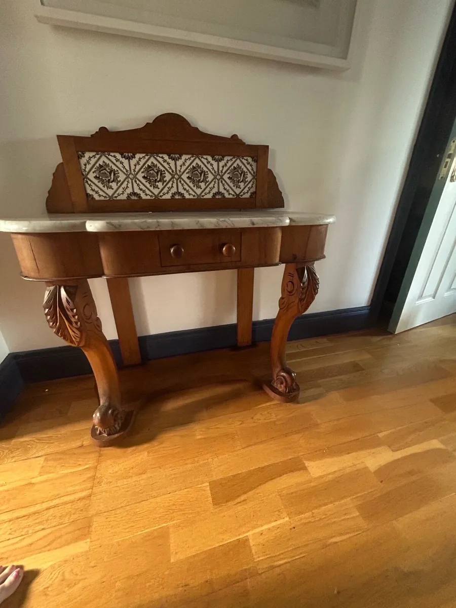 Marble topped washstand - Image 1
