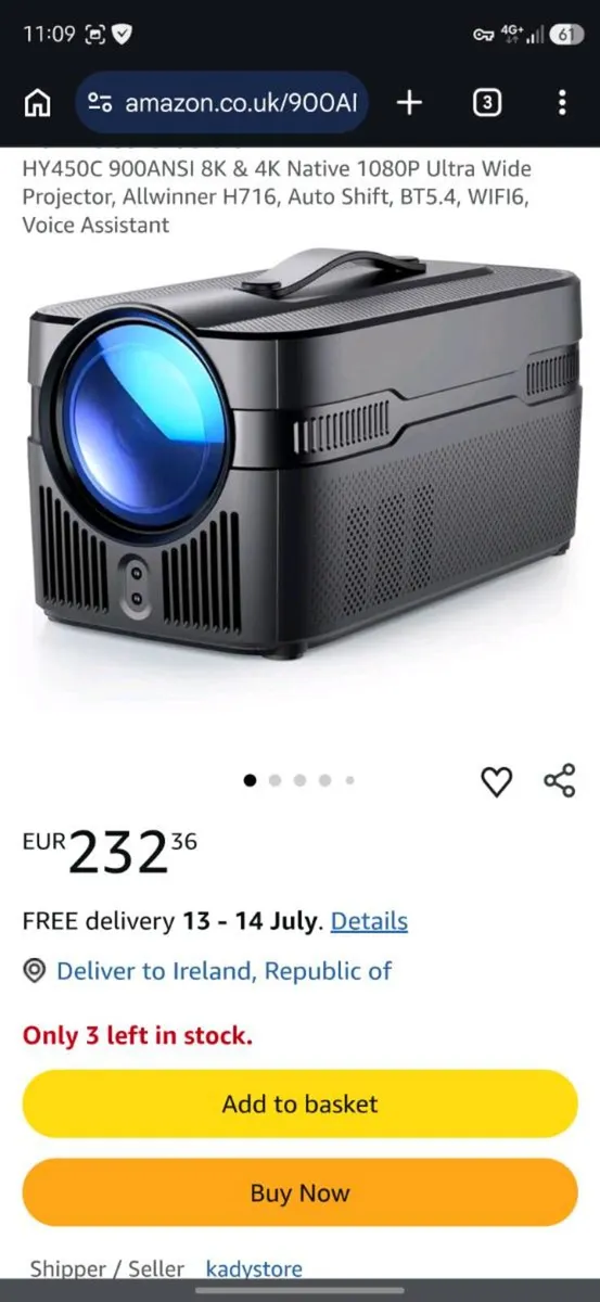 Magcubic 4K Smart Projector – Used Once / Mint - Image 4