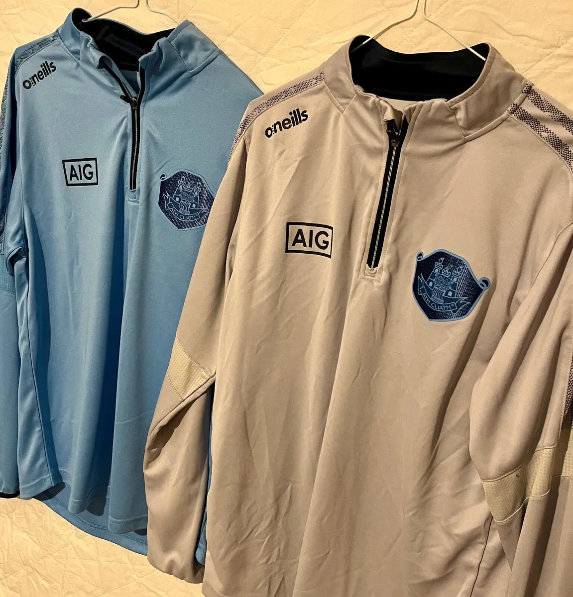 2 x Retro Dublin Gaa half Zip Large - Image 1