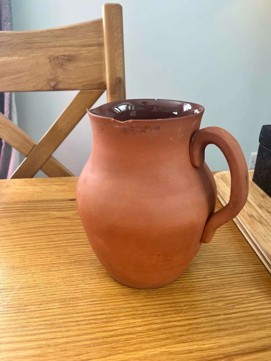 Vintage Terracotta Pitcher Handmade - Image 2