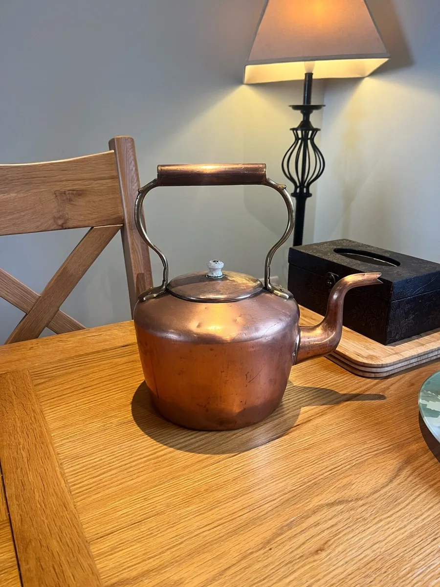 Antique Copper Kettle - Image 1