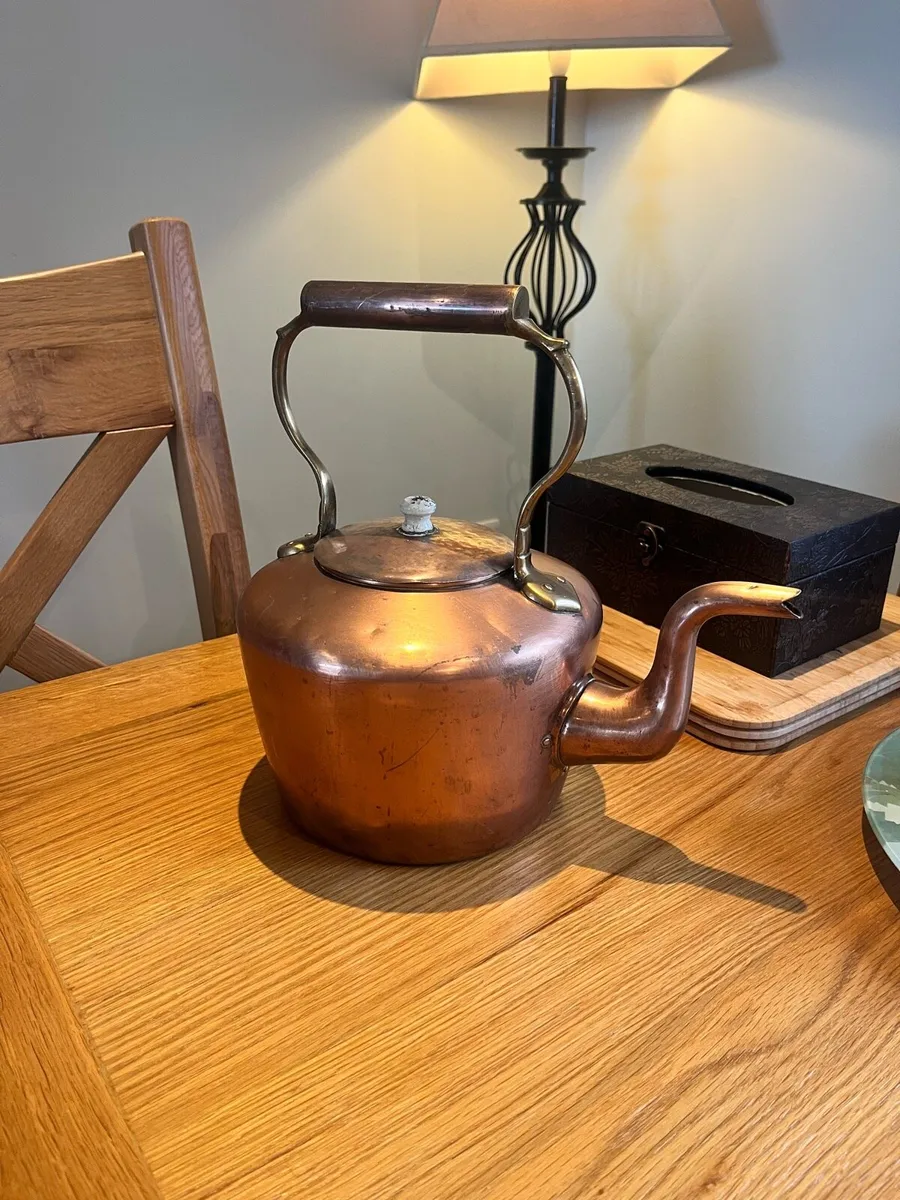 Antique Copper Kettle - Image 2