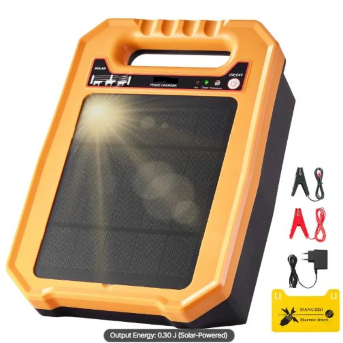 Solar Fence Charger,0.3J 8 kV Solar Powered Fence - Image 1
