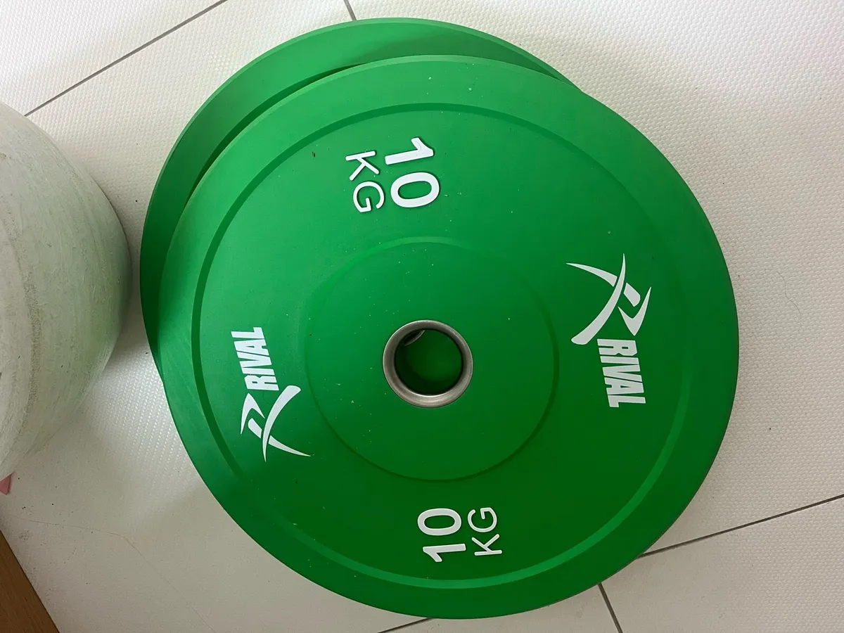 20kg Rival Hex Trap Bar and 25/10kg weights - Image 3