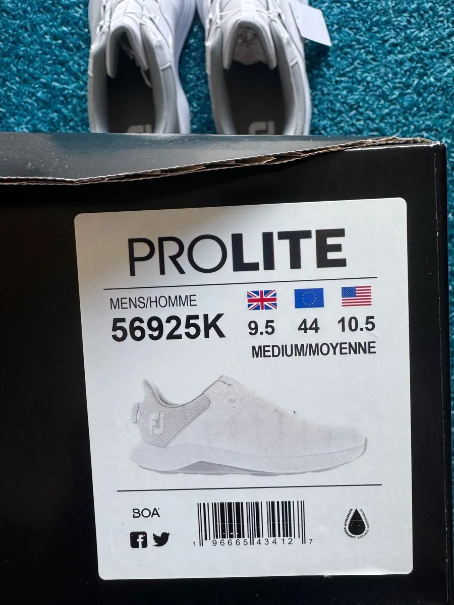 Footjoy Prolite BOA Golf Shoes - UK9.5 NEW - Image 3