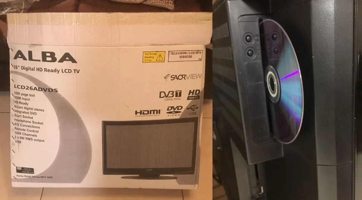 26" Digital HD Ready LCD TV with CD & DVD Player, - Image 2