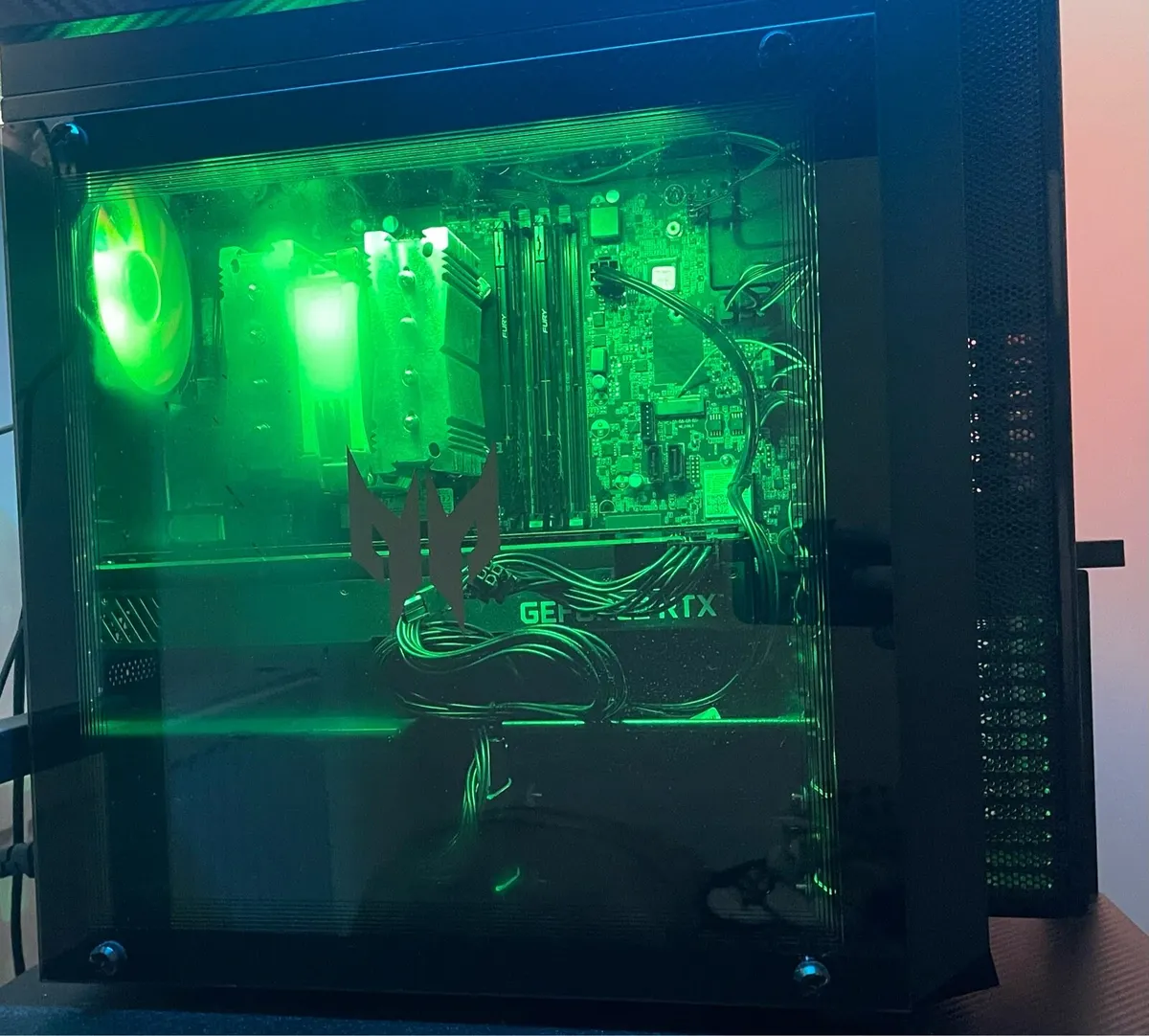 Gaming PC Setup + Dual Monitors - Image 1