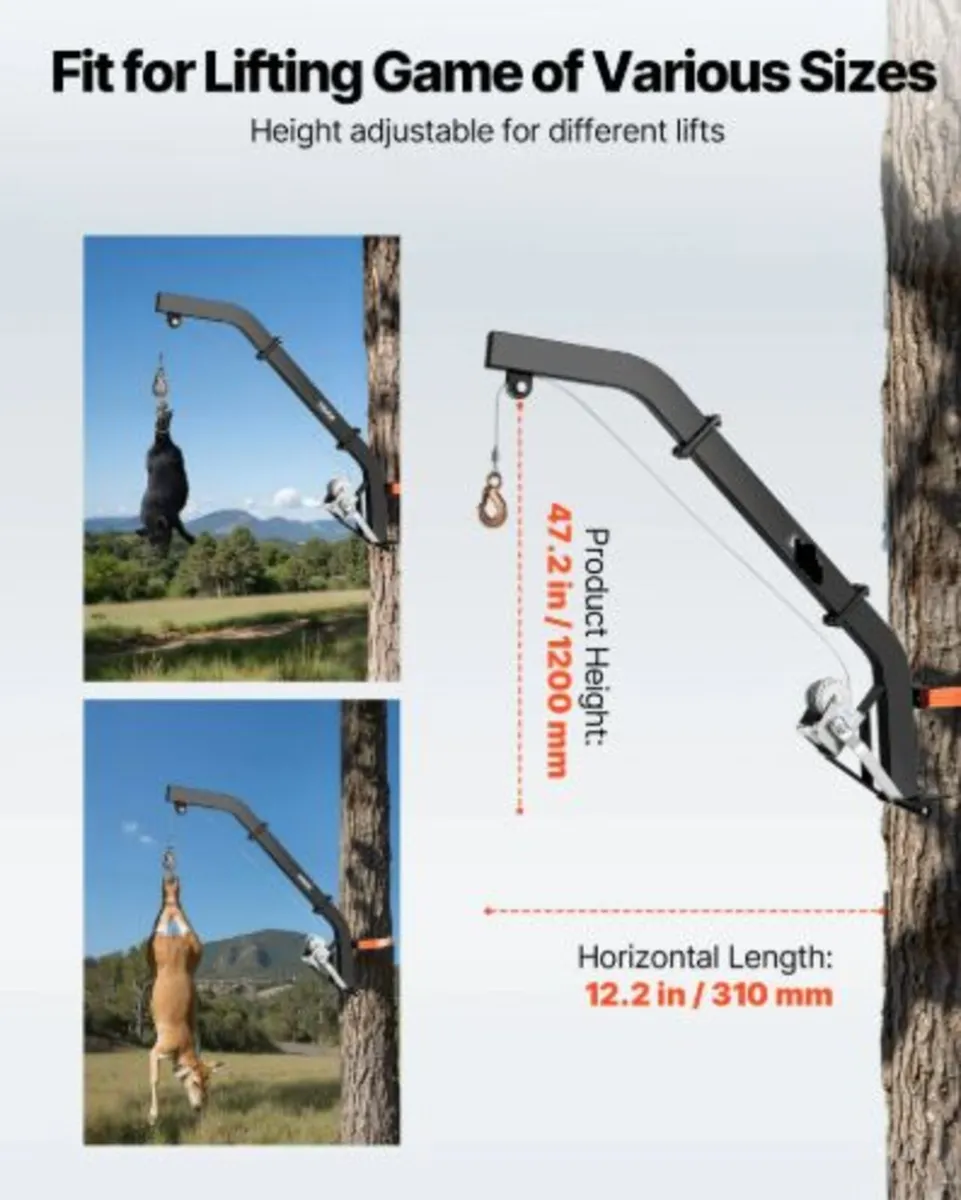 Tree Mounted Deer Hoist, 353 lbs Load Capacity, - Image 4