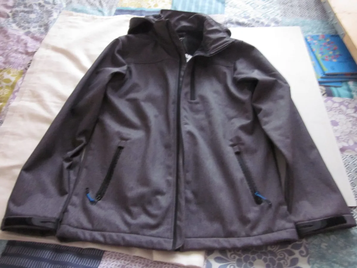 Dunnes Charcoal Soft Shell Jacket New - Image 4