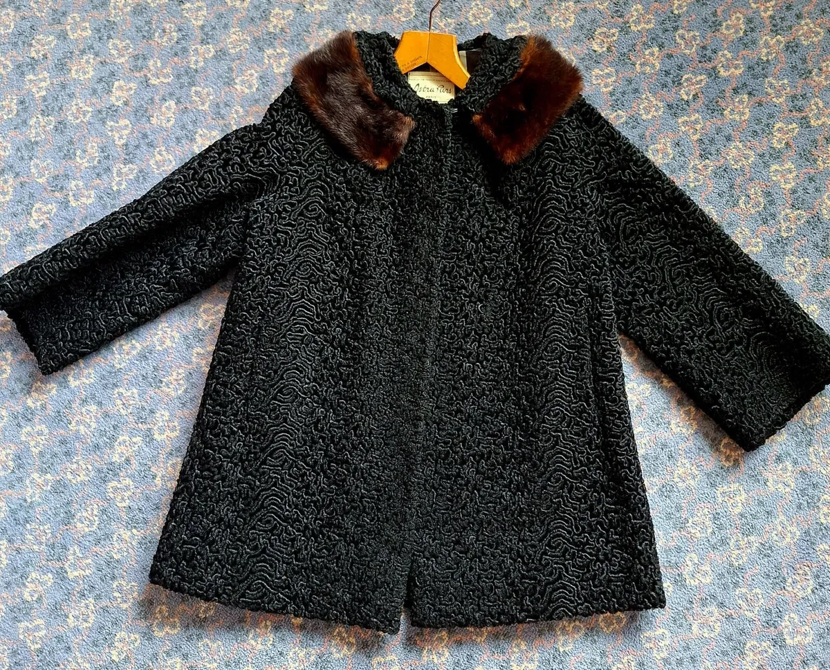 Vintage Astrakhan Swing Coat - Image 1
