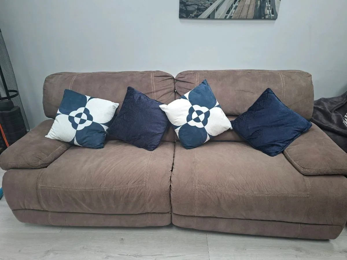 Two Three seater reclining Sofas for sale - Image 1